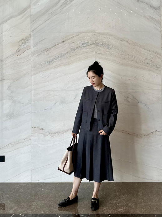 春秋-气质款！斜纹高品质廓形垫肩香风外套/半裙【包邮+三天无理由退huan】 商品图5