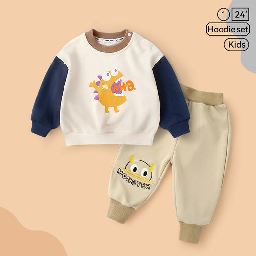 【软糯有型，好穿又好看】春秋款宝宝卫衣套装 上衣婴儿衣服 儿童外套裤子 幼儿外出潮服童装-QQ 商品图13