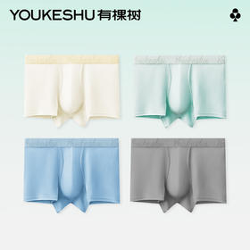有棵树纯棉男士内裤桑蚕丝底裆3条装-AU1054