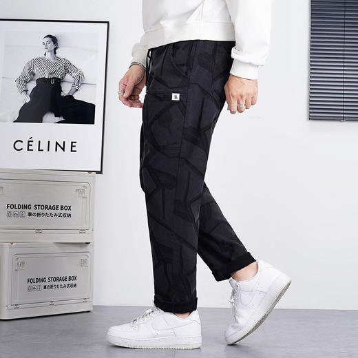 【新款DQ】大依优型大码提花休闲长裤男舒适休闲简约百搭加肥加大男装潮款 商品图4