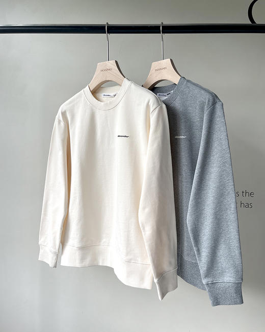 现货 THS 8.31-无 大王家 情侣款 mini字母logo印花圆领卫衣 2色 QI134 商品图4