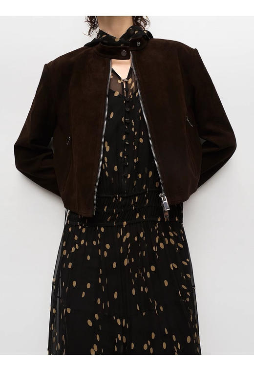 ed*2024秋季新款波点印花真丝混纺两件套连衣裙 商品图6