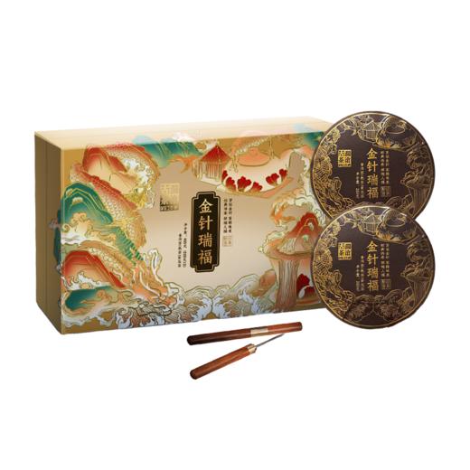 澜沧古茶2024年金针瑞福云南普洱茶熟茶礼盒装400g（200g*2） 商品图6