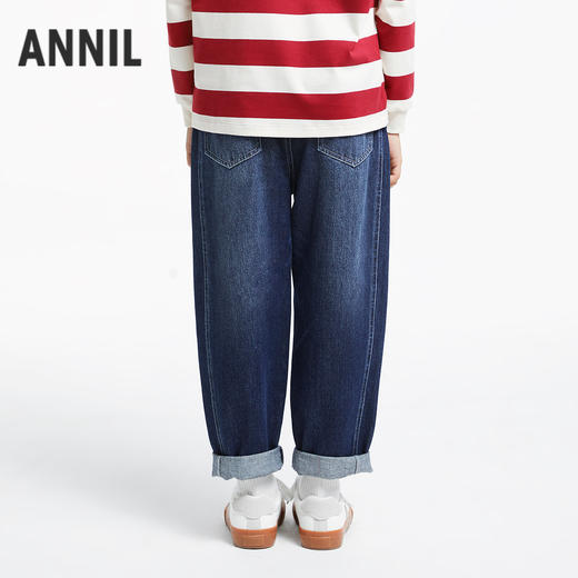 男童挺括全棉牛仔单裤新款安奈儿童装实体店同款AB436550 商品图2