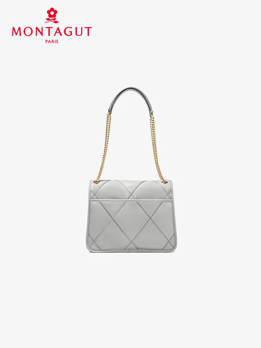 法国梦特娇羊皮时尚菱格单肩通勤斜挎包 商品图5