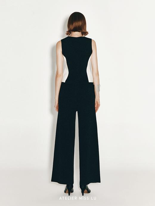 【凛冬之雪】几何撞色羊绒羊毛混纺马甲 商品图2