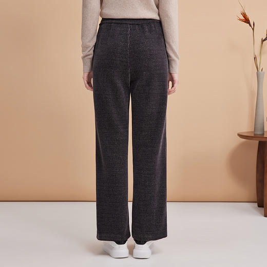 EITIE爱特爱保暖松紧腰直筒显瘦百搭休闲裤冬季新款D2405409 商品图4