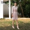 IWY/秋季粉色七分袖连衣裙气质时尚干练工作服小香风假两件职业装Q14233 商品缩略图3