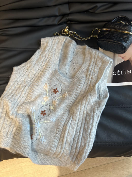 花朵马海毛马甲 商品图4