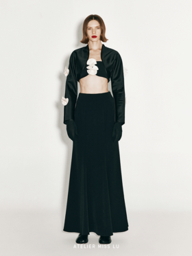 【幽谷兰花】兰花裁片造型坎肩短外套