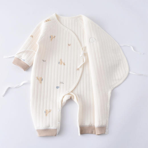 【婴儿三层保暖纯棉蝴蝶衣】连体衣秋冬季宝宝衣服初生儿新生儿衣服 商品图1