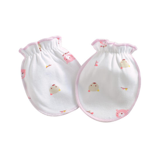 【婴儿防抓脸手套】纯棉透气四季通用母婴用品卡通护手保暖新生儿手套 商品图4