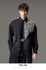 PINLI品立秋季新款中国风刺绣拼接长袖衬衫男士国潮宽松衬衣B243113007 商品缩略图0