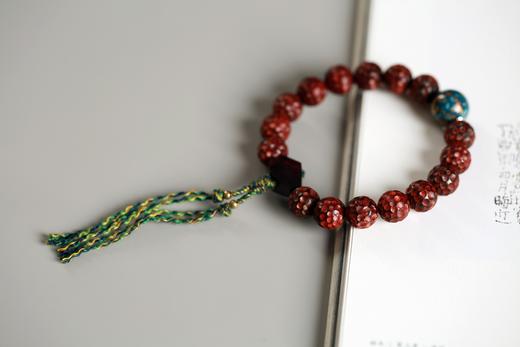 DQ0073°高品质印度小叶紫檀+大漆手饰手串 商品图1