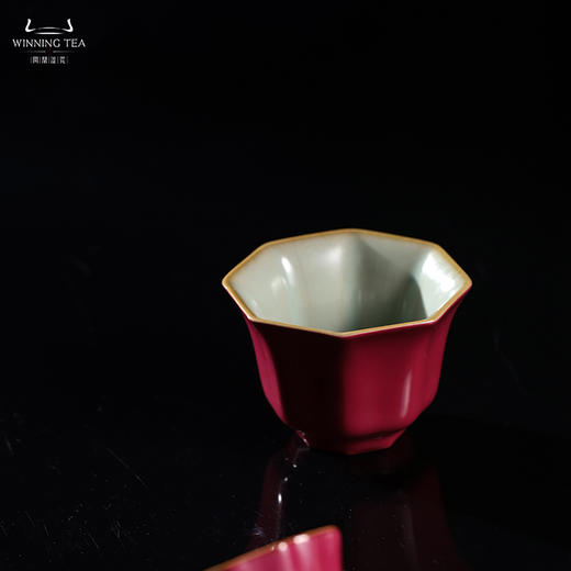 问鼎汝瓷鼎峰系列辛丑胭脂红八方杯（缺货） 商品图2