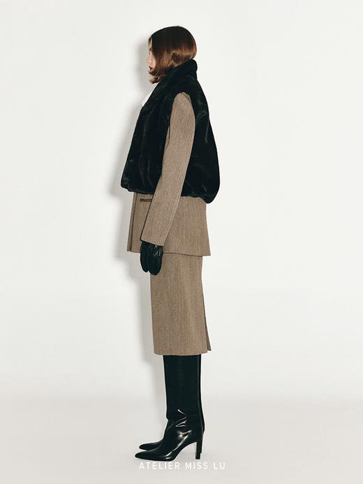 【可可泰迪】复古百搭仿皮草造型马甲 商品图1