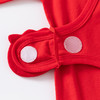 【大红喜庆新生婴儿连体衣】满月服四季纯棉哈衣长袖男女宝宝百天红色可爱 商品缩略图3