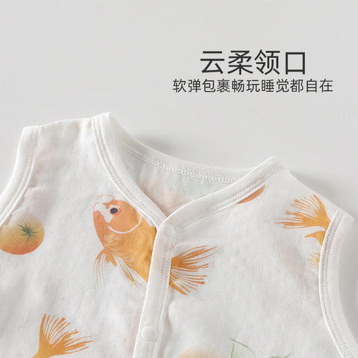 【宝宝琵琶服竹棉纱布连体衣】夏款衣服a类透气清凉舒适宝宝爬服婴儿 商品图1