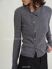 shyshystill/shy202401008/斜门襟设计羊毛一字领套头修身毛衣 商品缩略图0