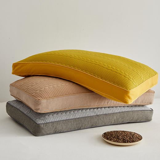 【立体针织棉荞麦枕】立体针织棉荞麦枕头吸汗透气护颈枕芯可拆洗批发代发单人 商品图0