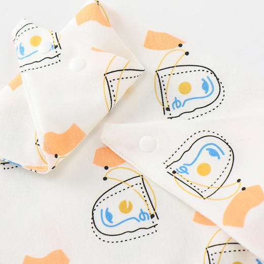 【2条装！】口水巾婴儿围嘴春夏季纱布新生儿围兜宝宝三角巾韩版洋气柔软 商品图3