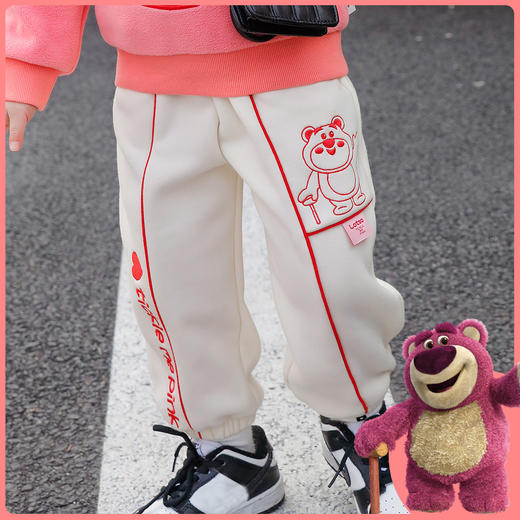 【商场同款】Disney/迪士尼童装草莓熊女童加绒长裤224DK0388 商品图0