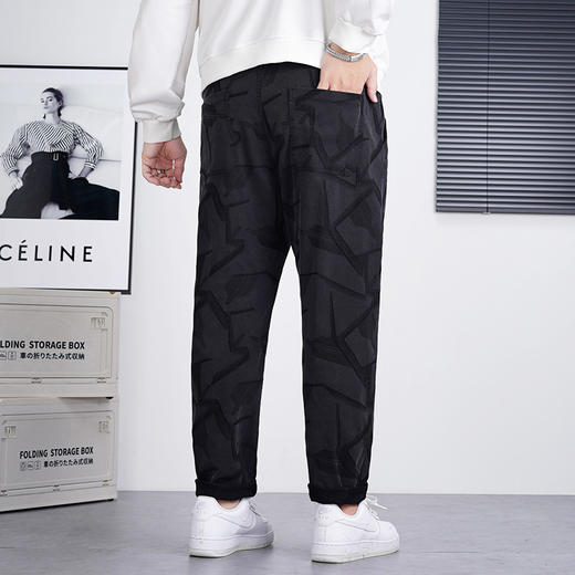 【新款DQ】大依优型大码提花休闲长裤男舒适休闲简约百搭加肥加大男装潮款 商品图5