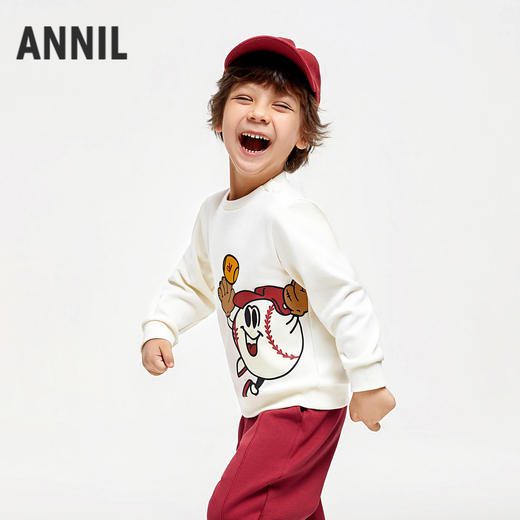 【5A级抗菌】男童萌趣印花卫衣新款安奈儿童装实体店同款XB431712 商品图1