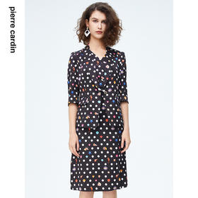 皮尔卡丹女装西装知性气质波点通勤修身西服P4227L4009B3
