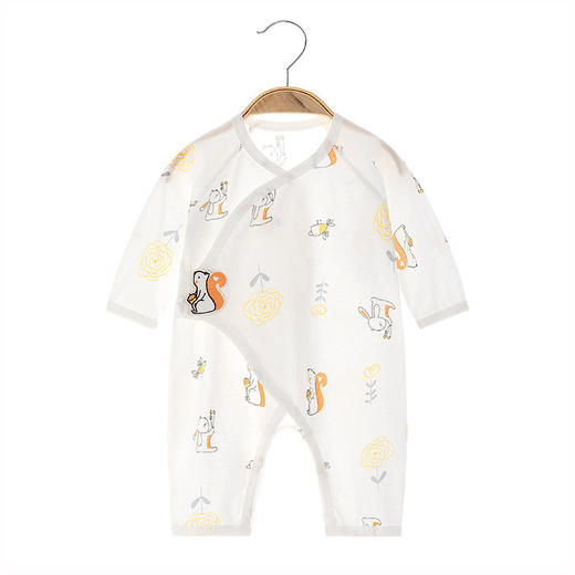 【新生儿纯棉薄款无骨连体衣】夏季婴儿衣服哈衣长袖宝宝夏款空调服 商品图4