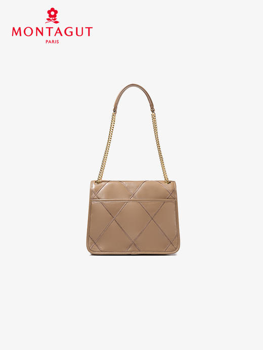 法国梦特娇羊皮时尚菱格单肩通勤斜挎包 商品图2