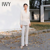 IWY/长款白色职业西装套裤秋冬季国风高端时尚通勤干练西服两件套C14267+P34267 商品缩略图4