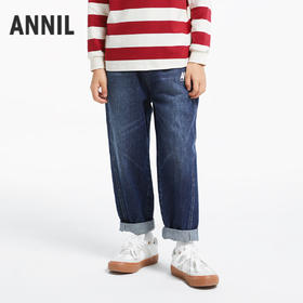 男童挺括全棉牛仔单裤新款安奈儿童装实体店同款AB436550