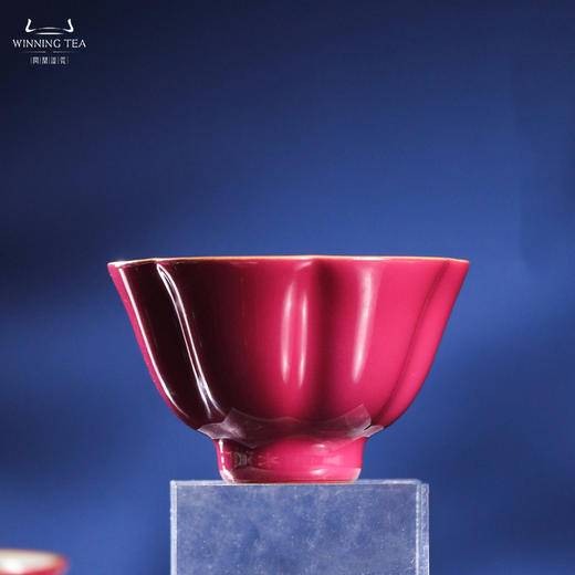 问鼎汝瓷鼎峰系列辛丑胭脂红朝华杯 商品图0
