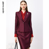 皮尔卡丹女装西装秋冬断面枣红色光面商务正装外套P3308U3985T0
 商品缩略图3