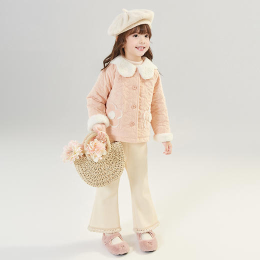 笛莎Deehsha 童装女童外套2024冬季新款A字版型外套 商品图2