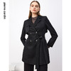 皮尔卡丹女装风衣黑色法式时尚短款系带收腰上衣外套P3331G3988B0
 商品缩略图4