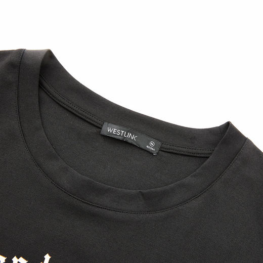 美式复古印花长袖连衣裙女秋季运动休闲抽绳收腰针织裙V3442281 商品图5