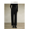 西嘉C+IMPRESS/西嘉原创设计西装裤女24秋季新款黑色直筒裤优雅西裤(货号:KZ2403027) 商品缩略图0