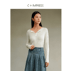 西嘉C+IMPRESS/西嘉澳洲进口绵羊毛 针织打底衫女24秋装新款小V领设计(货号:MY2403058) 商品缩略图1