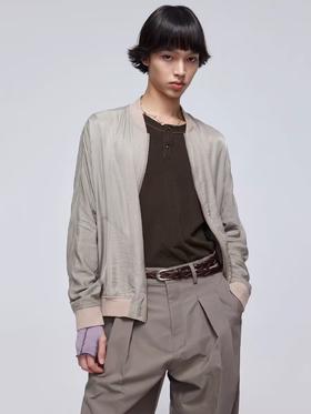 Simple Project/Y24248/缎面撞色线飞行夹克