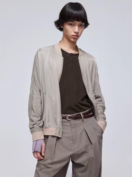 Simple Project/Y24248/缎面撞色线飞行夹克 商品图0