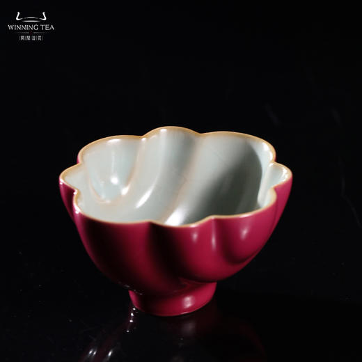 问鼎汝瓷鼎峰系列辛丑胭脂红蔷薇杯 商品图5