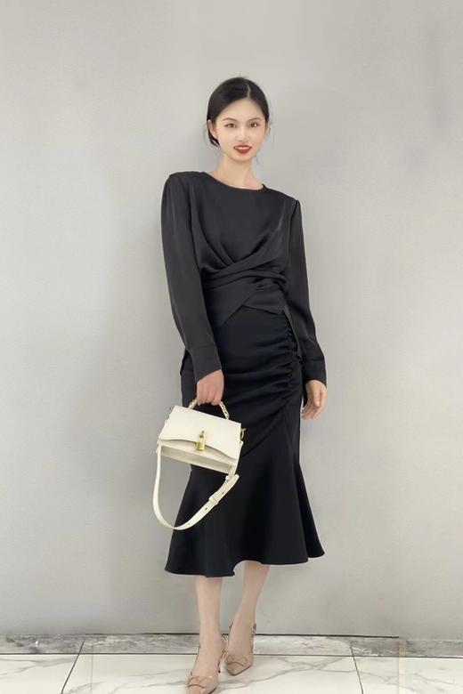 Le Malene 黑色抽褶鱼尾半裙 16867 商品图2