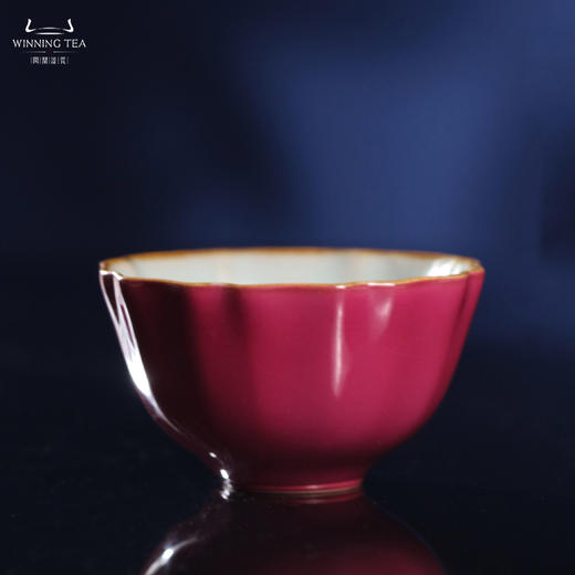问鼎汝瓷鼎峰系列壬寅胭脂红牡丹杯 商品图0