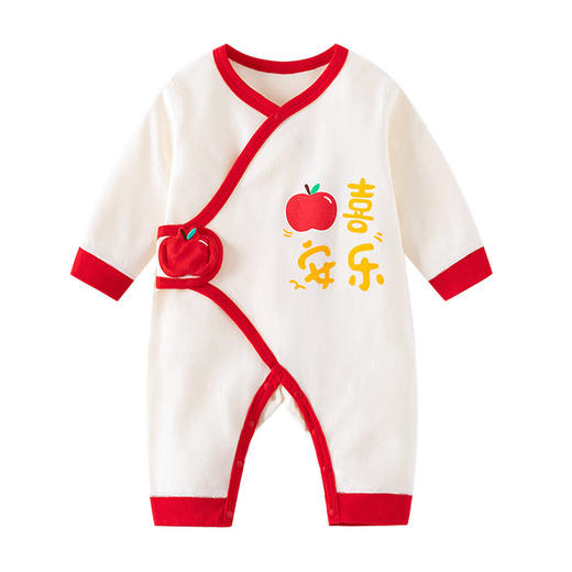 【新生婴儿可爱萌趣连体服】春秋季款满月宝宝初生儿长袖纯棉哈衣爬服ins风 商品图4