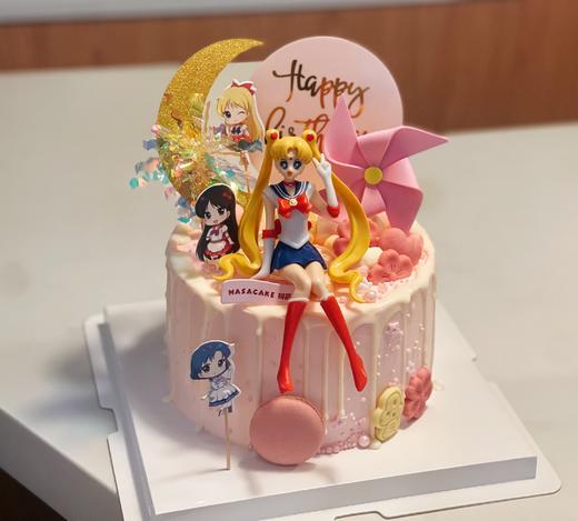 【美少女主題淋面蛋糕】(插牌装饰随机) 商品图2