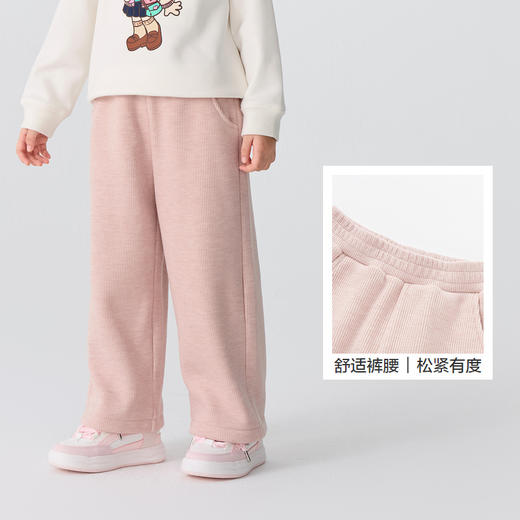 巴拉巴拉童装女童加绒裤子冬装大童长裤款儿童小童宽松直筒裤 商品图3