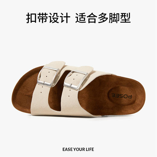 朴西勃肯拖鞋女春夏麂皮凉拖鞋吸汗防滑外穿软木拖鞋 商品图1