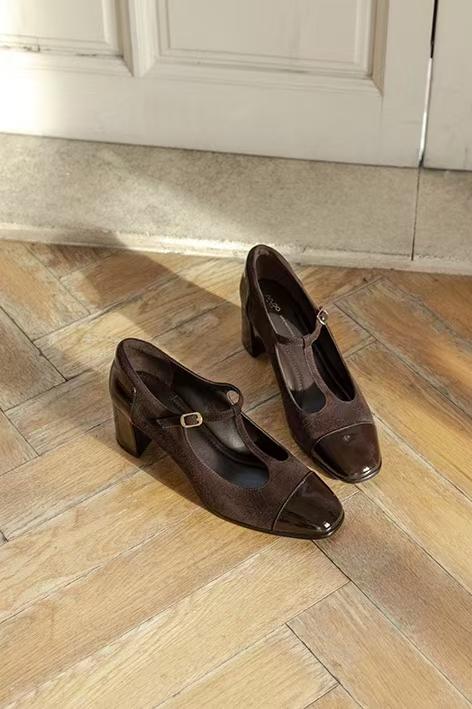 MUX2024秋季优雅T字带玛丽珍鞋 商品图1